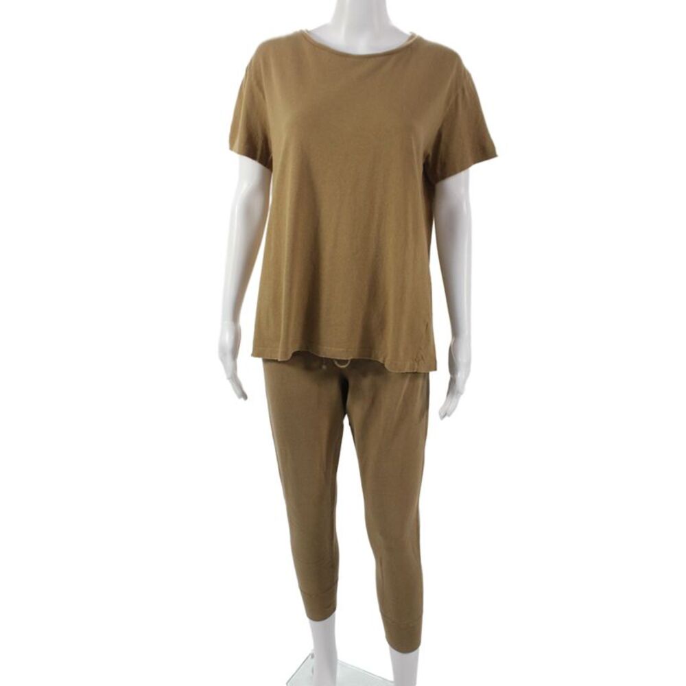Nili Lotan Women Brown Capri Jogger Pants Size S